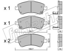 Bremsbelag-Set, Scheibenbremse