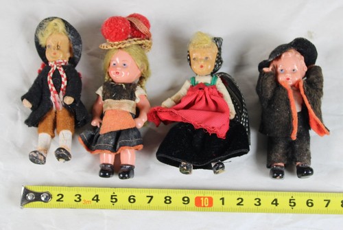 B10 vintage puppe - 4x,
