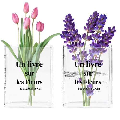 Stück buchvase für - 2, blumen