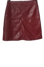 MANGUUN Kunstlederrock Damen Rock Gr. DE 34 dunkelrot Casual-Look