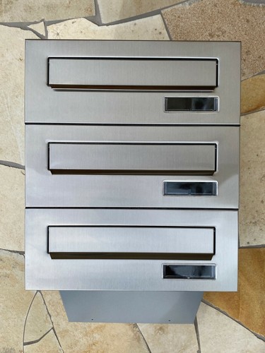Einbaubriefkasten edelstahl - 3x,