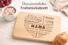 Frühstücksbrett mit Name