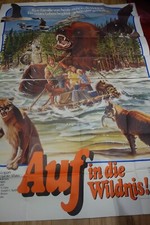 Altes Plakat Kino Film A00 1,90*1,60 AUF IN DIE WILDNIS
