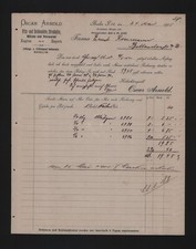 BERLIN, Rechnung 1905, Oscar Arnold Filz-Seidenhüte Stroh-Hüte Mützen Pelzwaren