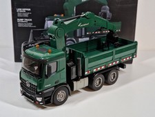 Amewi 22568 Mercedes-Benz Arocs Rc Kranwagen mit Kipper 1:14 RTR Grün Rc LKW