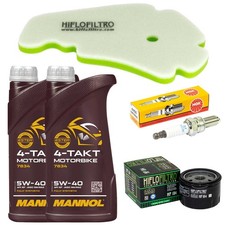 Wartung 2L Öl Luftfilter Ölfilter Zündkerze für Piaggio MP3 400 ie LT RL 2007-13