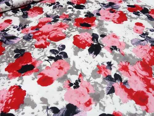 Stoff baumwolle stretch blumen - baumwolle,