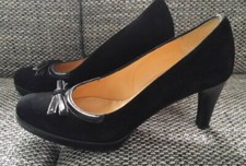 JOHN GREY  Italy Damen Plateau Pumps Veloursleder Lackschleife Gr.37