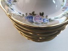 Winterling Kirchenlamitz Eierbecher Blaue Rose mit Golddekor Porzellan TOP