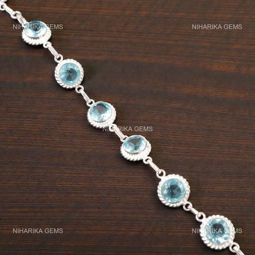 Runder himmelblauer topas - runder,