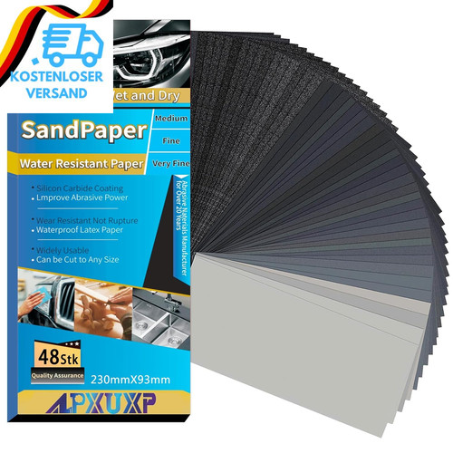 Schleifpapier set stück - schleifpapier, 48