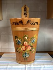 Bäuerlicher Holz Schirmständer mit Bauernmalerei alpenländisch Höhe ca. 59 cm