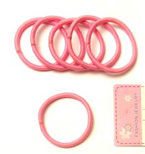 6 elastische Haargummis Haarbinder Zopfgummi Haarband rosa Außendurchmesser 5 cm