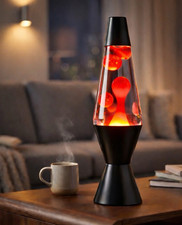 Lavalampe schwarz-rot mit