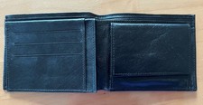 Leder Geldbörse für Herren - Schwarz
