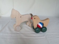 2 Schiebetiere Holzspielzeug