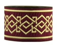 10m Borte 50mm Breit 50103 Bordeaux-Gold Mittelalter Borte Keltisch 1,149€/m