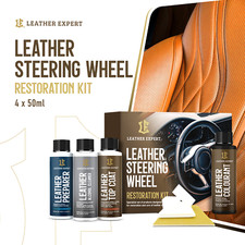 Schwarz Leder Lenkrad Reparatur Set Lederfarbe Lack Audi BMW Mercedes Volvo