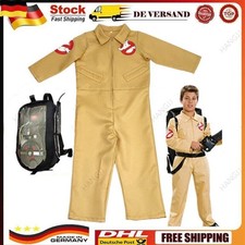 Kinder Ghostbusters Jumpsuit Rucksack Kostüm Bodysuit Outfit Fancy ❤Cosplay