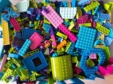 500g Lego Steine Platten Sonderteile  pink rosa lila hellblau  Friends Mädchen