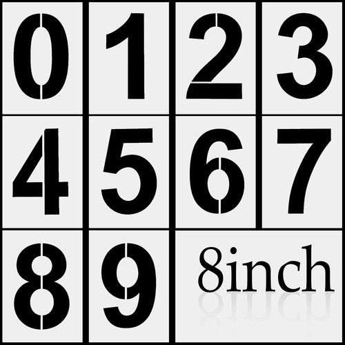 Zahlenschablonen set 9 - zahlenschablonen, 0-9