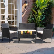 4PCS Outdoor Patio Rattan