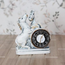 Miniatur Kaminuhr Pferde Uhr