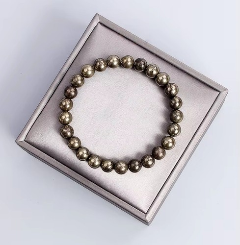 Pyrit perlen armband wohlstand - pyrit,