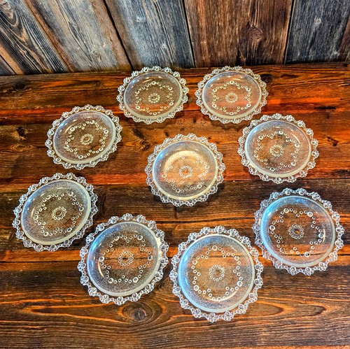 Vintage glas teller mit - glas,