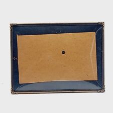 Antiker Tisch Bilderrahmen Metall Messing gewölbtes Glas 23,5 x 17,5 cm