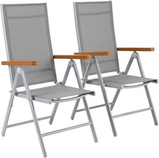 2er Set Alu Gartenstühle