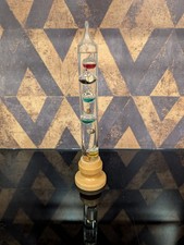 Galileo Galilei Thermometer 31 Cm Vintage Holz