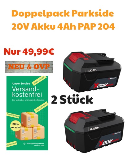 Parkside 4 ah akku - 2x,