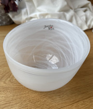 Sandra Rich Glasschale Rund Alabaster Weiß 13cm