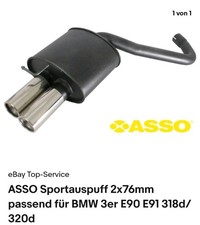 ASSO Sportauspuff 2x76mm