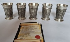 5 x Zinnbecher Jahresbecher