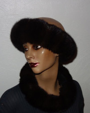 Nerz Pelz Stirnband Echtfell Haarband Mink Pelt Fellkragen Pelzkragen Sky Schal