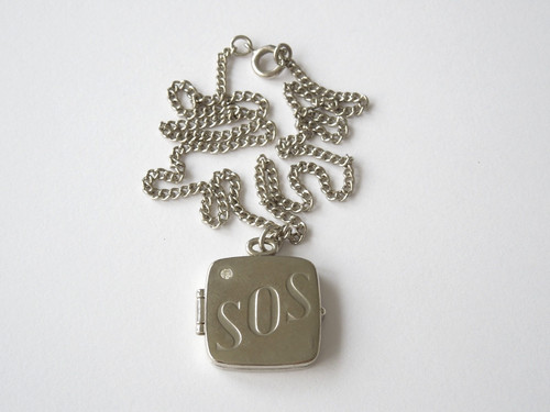 Vintage sos anhänger kette - vintage,