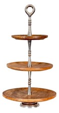 Holz etagere mangoholz metall - etagere,