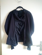 RUNDHOLZ ⭐ jacke L schwarz baumwolle tailliert hemd oberteil ? frack style 