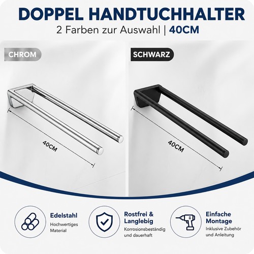 Handtuchhalter 40cm edelstahl - 40cm,