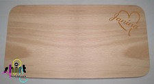 HB 49 - Herz Name Holzbrett Holzbrettchen Lasergravur Frühstücksbrettchen