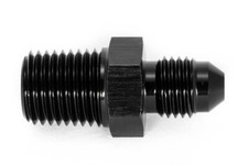 Gewindeadapter 1/4" NPT zu Dash 4 / -4 AN / JIC 4 Schwarz eloxiert 7/16 UNF