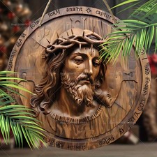 Holz Relief Zeichen Kreuz