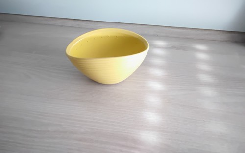 Schale oval gelb keramik - schale,