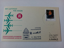DDR Sonderflugverkehr Leipziger Messe 1978  KARTE Leipzig - Budapest 12.3.78