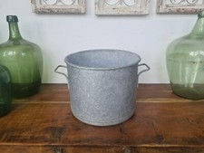A3156 Alter Zink Einwecktopf | Kochtopf | Einkochtopf | Pflanztopf | Eimer