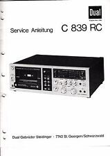 Service Manual-Anleitung für Dual C 839 RC 