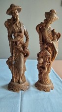 Asiatische Figuren Mann und Frau Kunstharz