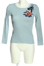 SONIA RYKIEL Longsleeve Damen Shirt Gr. DE 40 blau Casual-Look